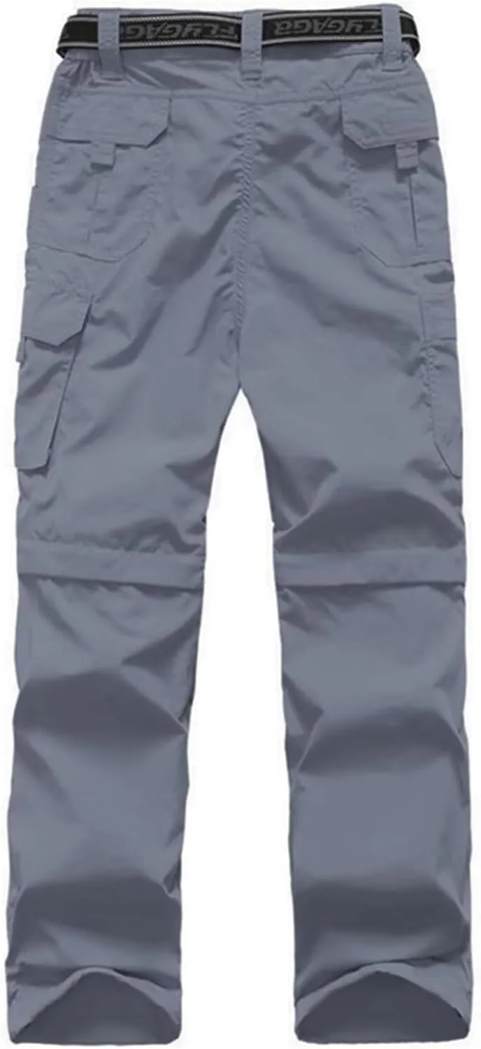 Boy’s Scout Pants Hiking Quick Dry Zip Off Pants Convertible Outdoor Climbing Casual Trouser Kids Youth Cargo Pants