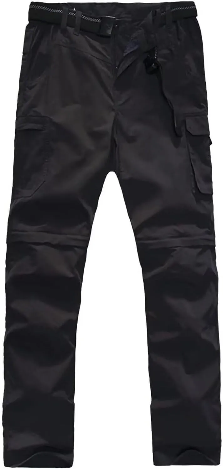 Boy’s Scout Pants Hiking Quick Dry Zip Off Pants Convertible Outdoor Climbing Casual Trouser Kids Youth Cargo Pants