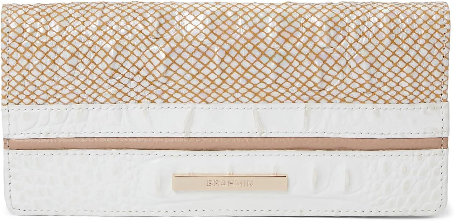 Brahmin Women's Melbourne Ady Wallet, Sea Salt White, One Size