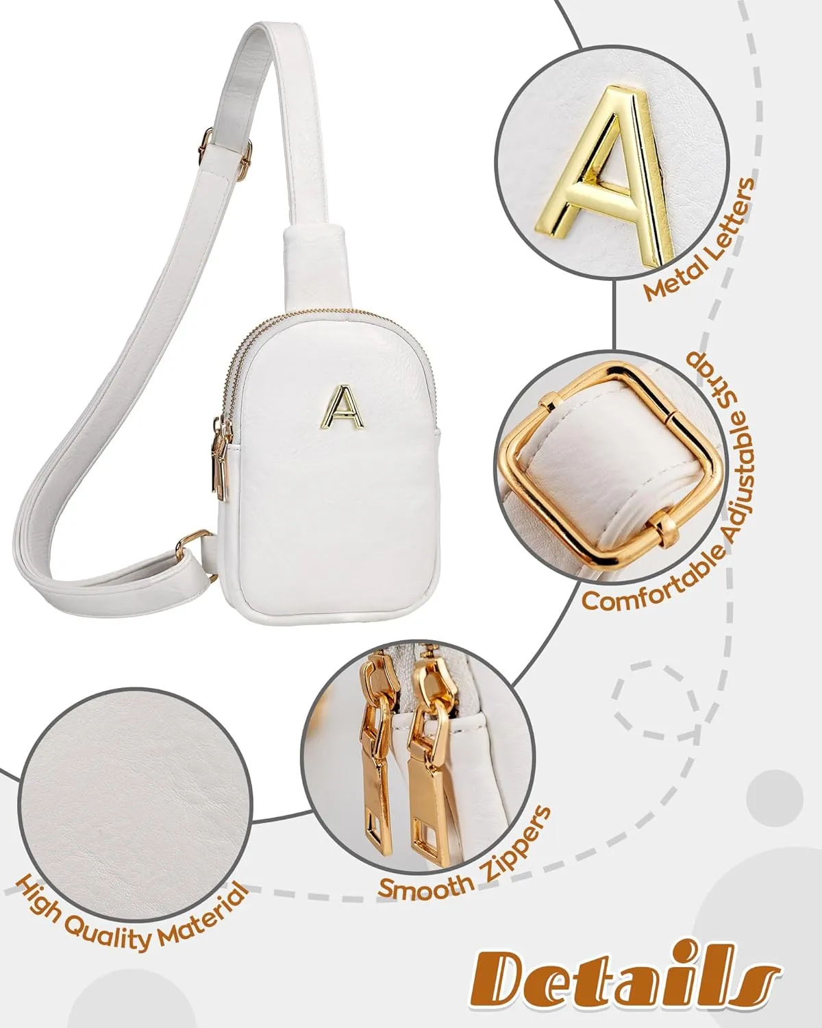 Bridal Shower Gifts, Initial Crossbody Bags for Women Girls, Bachelorette Party Favors, Wedding Bridesmaid Proposal Gifts, Cute Trendy Stuff, Gifts for Maid of Honor, Personalized Travel Gifts