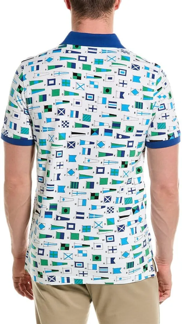 Brooks Brothers Nautical Print Slim Fit Polo Shirt