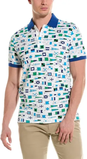 Brooks Brothers Nautical Print Slim Fit Polo Shirt