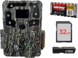 Browning Strike Force Pro X 1080 Trail Game Camera Bundle Includes 32GB Memory Card, 8 AA Batteries and J-TECH Card Reader (24MP) | BTC5PX1080, Camo