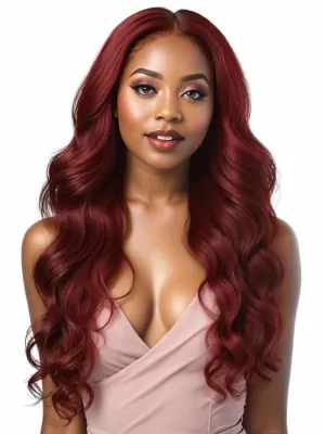 Burgundy 99J Synthetic Lace Front Wig for Women Long Wavy 13x6 HD Lace Frontal, Pre Plucked Hairline, Natural Density 26 Inch