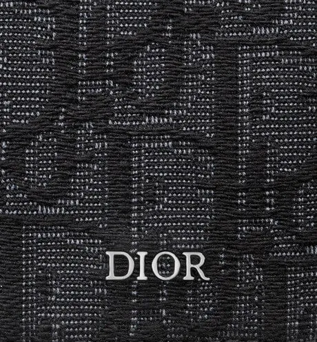 Business Card Holder • Black Dior Oblique Jacquard