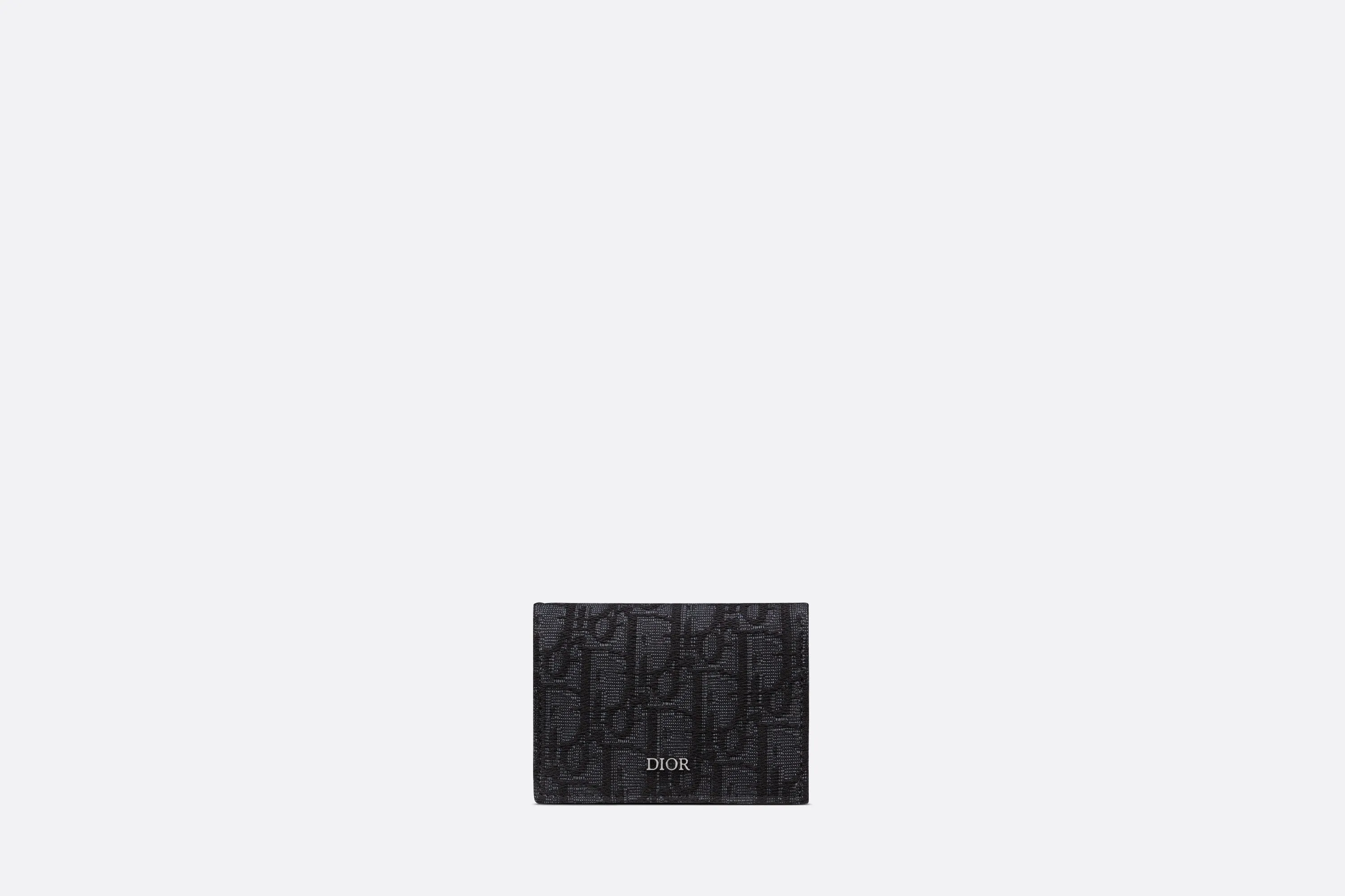 Business Card Holder • Black Dior Oblique Jacquard