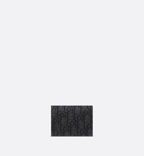 Business Card Holder • Black Dior Oblique Jacquard