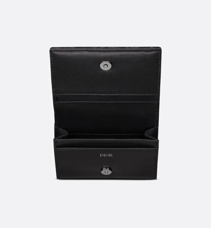 Business Card Holder • Black Dior Oblique Jacquard
