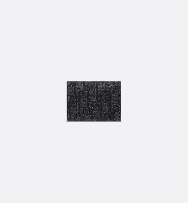 Business Card Holder • Black Dior Oblique Jacquard