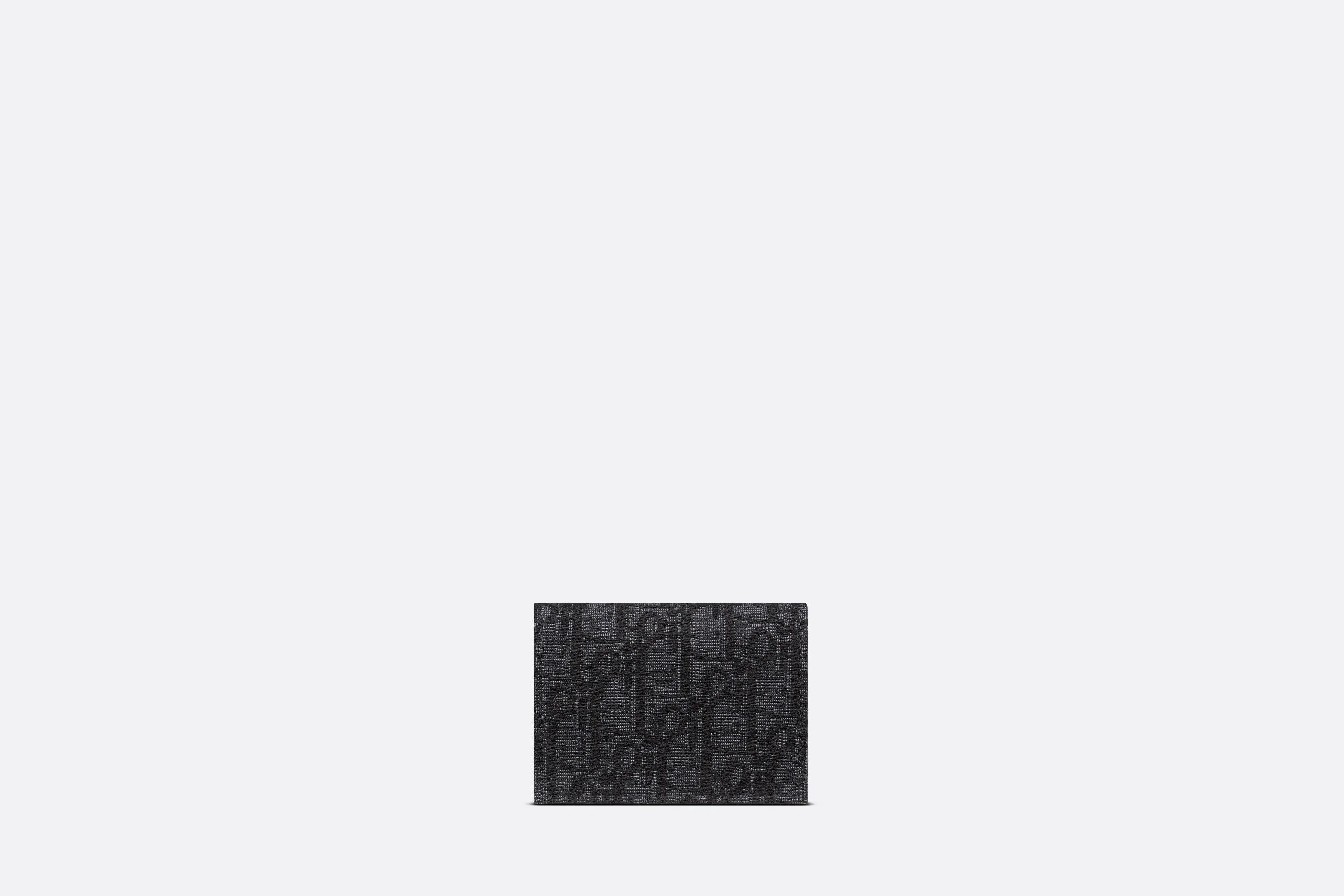 Business Card Holder • Black Dior Oblique Jacquard