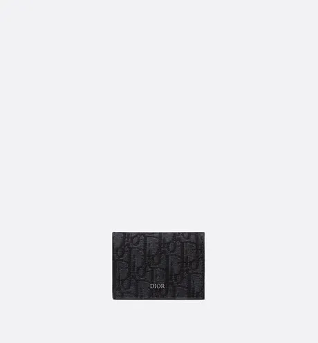 Business Card Holder • Black Dior Oblique Jacquard