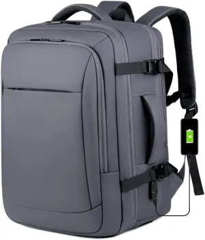 Business Casual Shoulder Bag Large Capacity Wet Dry Split Business Briefcase Laptop Bags for Men Women (Grey)