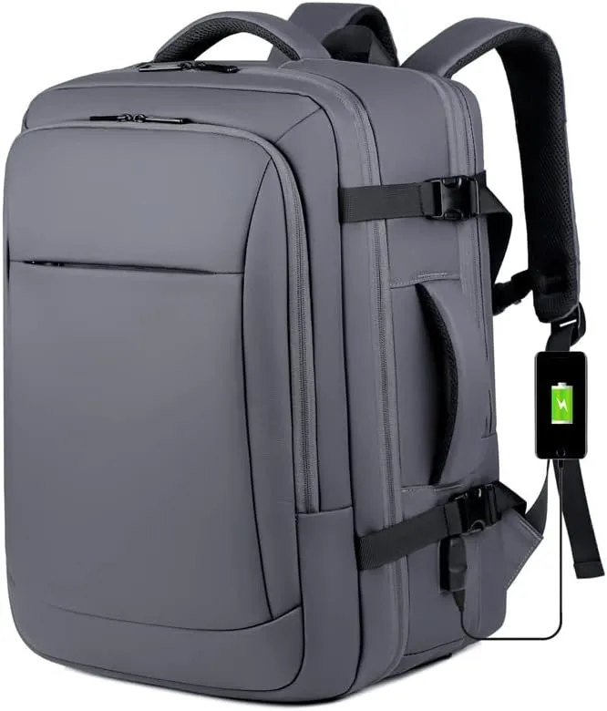 Business Casual Shoulder Bag Large Capacity Wet Dry Split Business Briefcase Laptop Bags for Men Women (Grey)