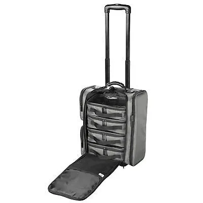 Byootique Rolling Makeup Train Case Side Pockets Cosmetic Pouch Travel