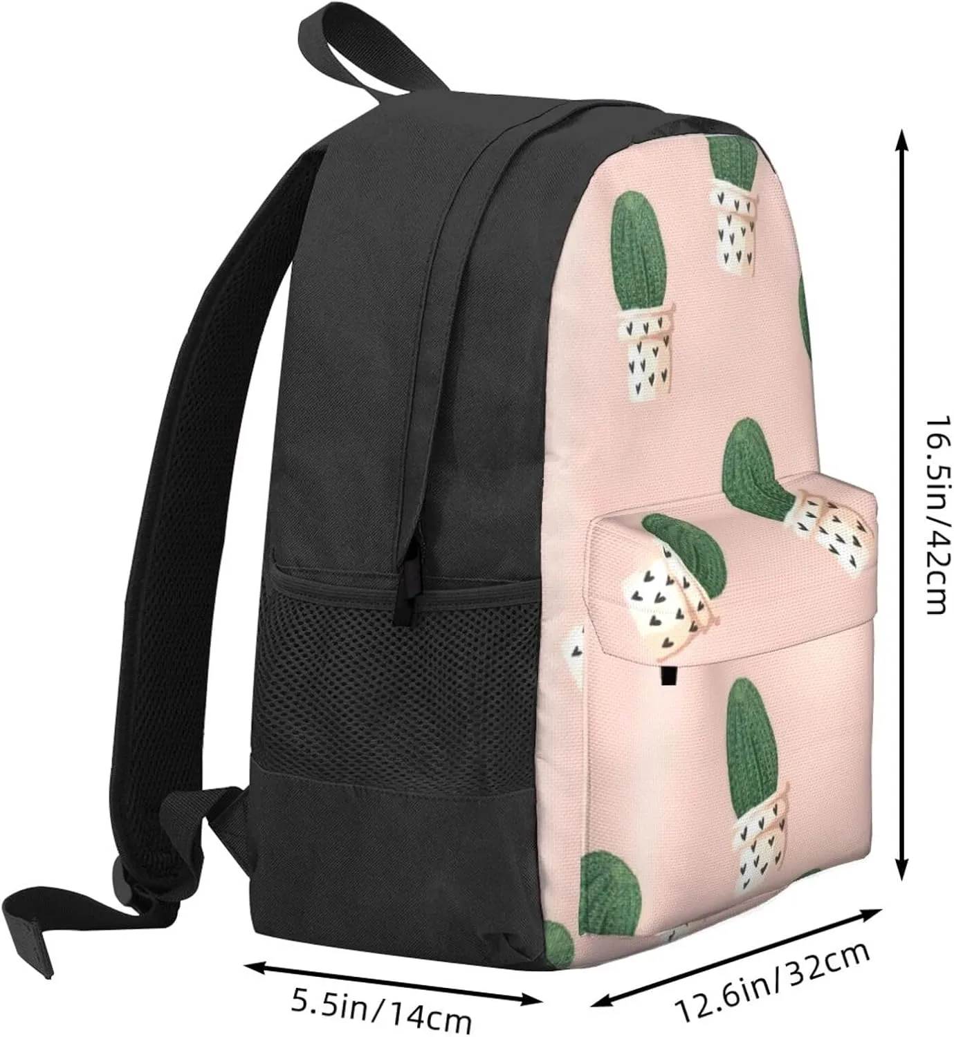 Cactus Print Storage Bag, Shoulder Bag, Leisure Bag, Large Capacity Leisure Travel Shoulder Bag