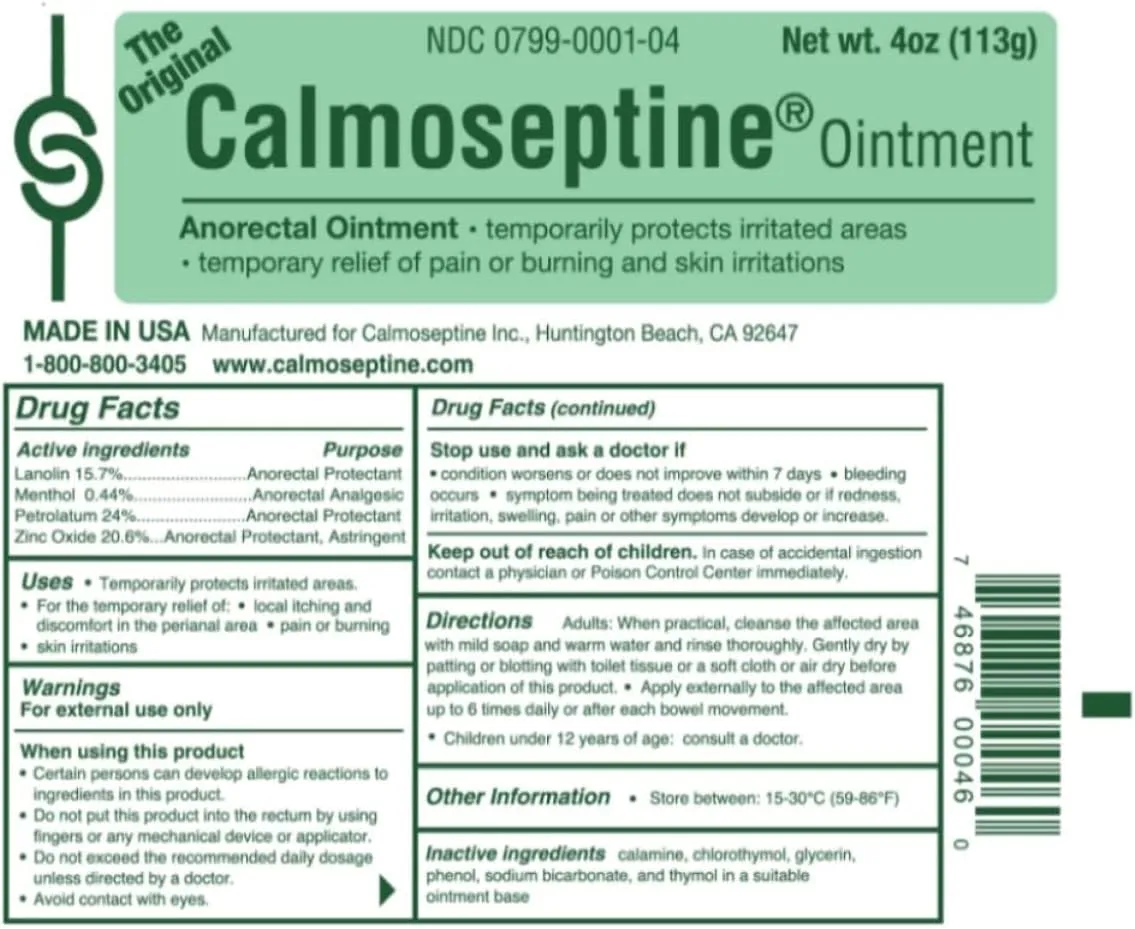 Calmoseptine Diaper Rash Ointment Tube (Pack of 2)