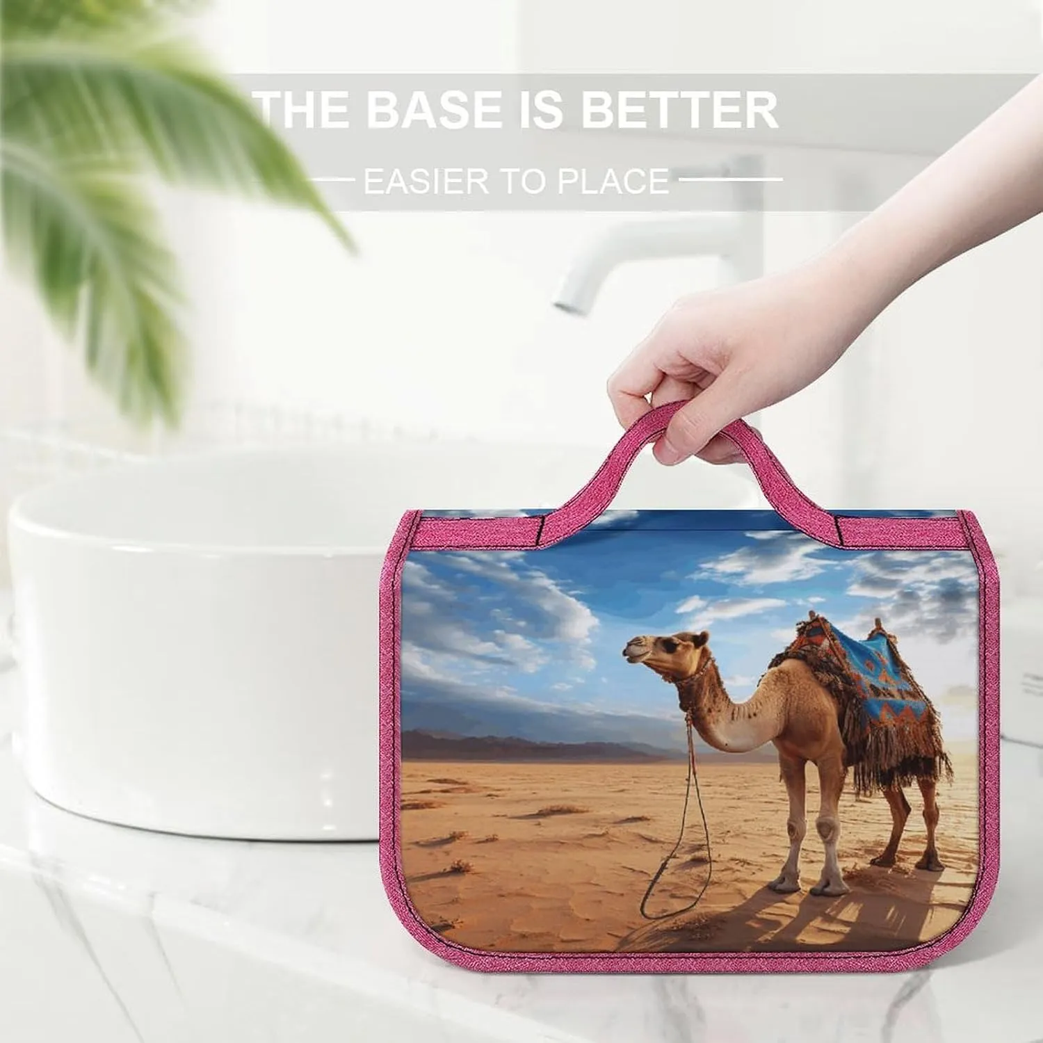 Camel Sky Travel Toiletry Bag for Women,Hanging Toiletry Organizer with Hook, Makeup Bag Travel Organizer for Shampoo,Toiletriesl