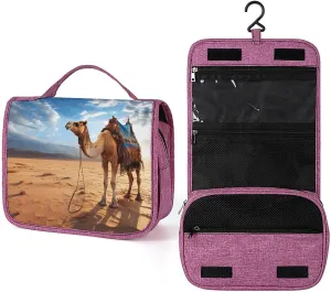 Camel Sky Travel Toiletry Bag for Women,Hanging Toiletry Organizer with Hook, Makeup Bag Travel Organizer for Shampoo,Toiletriesl