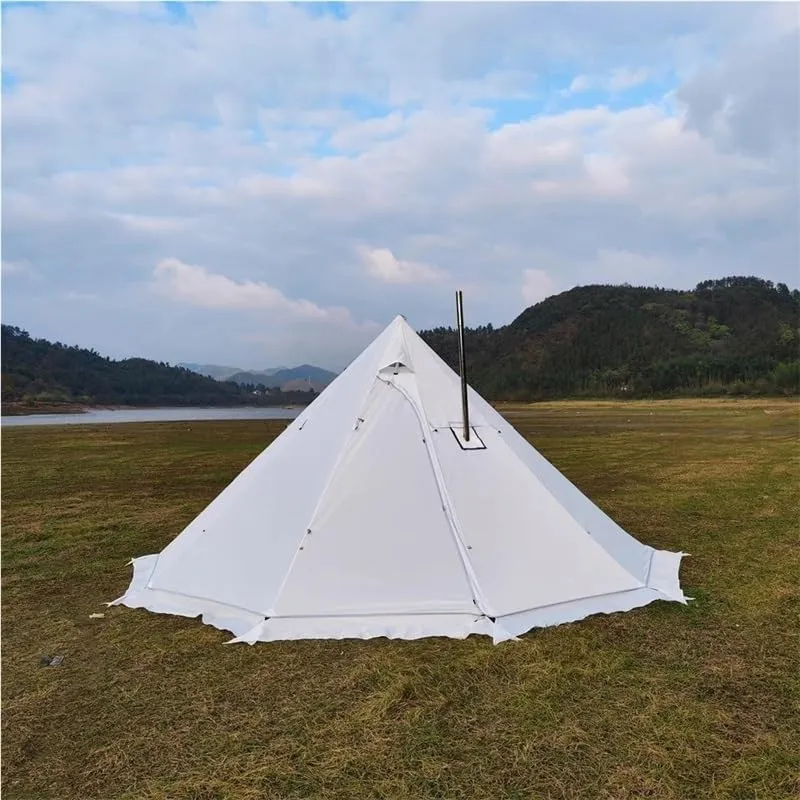 Camping Awning Canopy Tarp Durable Waterproof Lightweight for Outdoor Tent Shade Multi-Purpose Use(White Flysheet)