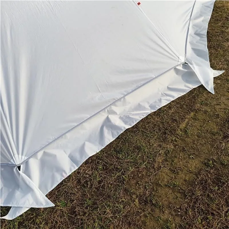 Camping Awning Canopy Tarp Durable Waterproof Lightweight for Outdoor Tent Shade Multi-Purpose Use(White Flysheet)
