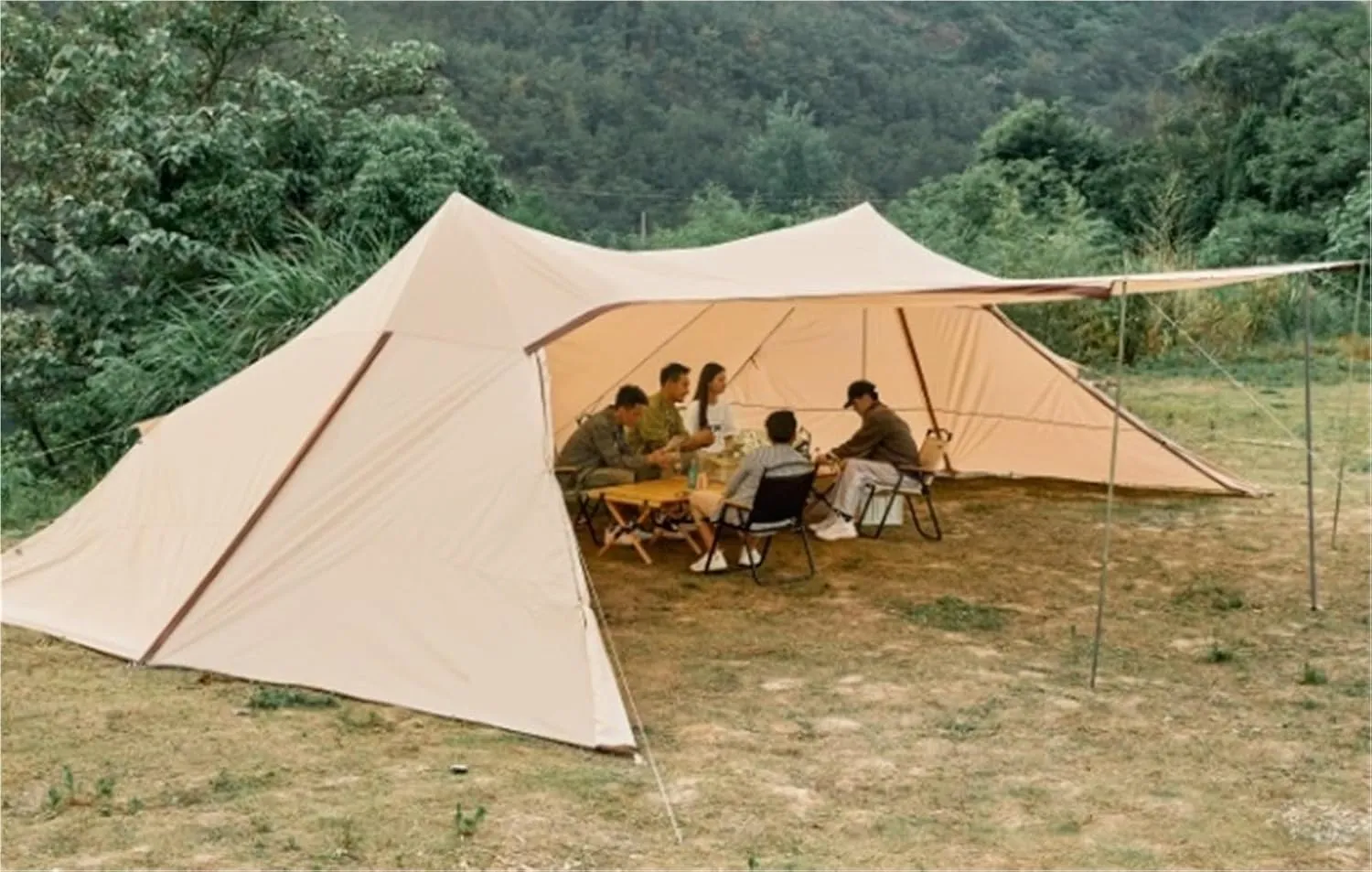 Camping Canopy Tent Outdoor Large Camping Rainproof Sunshade(Large)