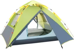 Camping Tent 3-4 People, Waterproof Family Tent with Removable Rainfly and Carry Bag, Lightweight Tent, Suitable for Camping, Traveling, Backpacking, Hiking, Outdoors