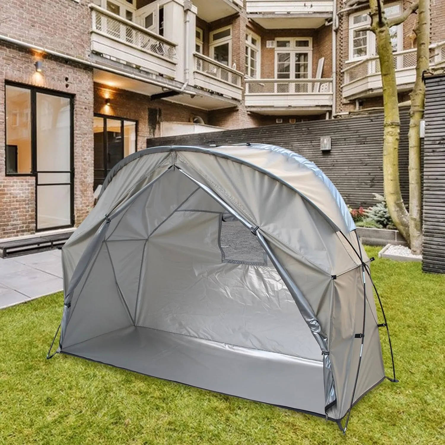 Camping Tent Oxford Cloth Portable Waterproof Outdoor Equipment 1 Person Tent for Mountaineering Camping Mountain Backpacking