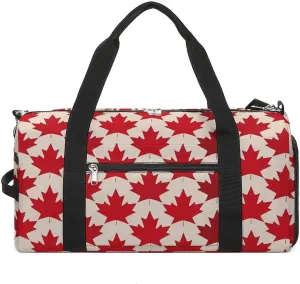 Canada Maple Leaf Pattern Gym Bag for Men Women Lightweight Duffel Bag Sports Workout Bag for Travel Yoga