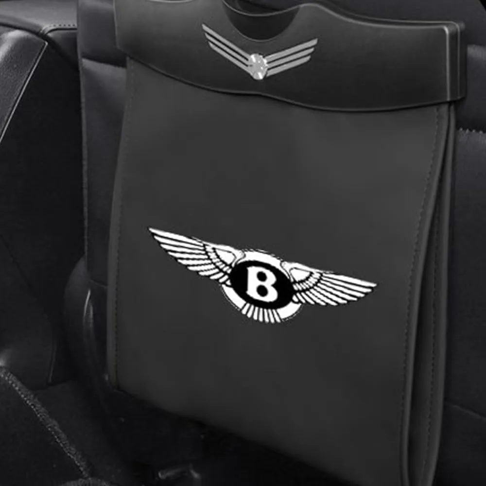 Car Garbage Bags for Bentley Flying Spur/Continental/Bentayga/Mulsanne/Arnage Car Storage Box Leak Proof Garbage Container Portable Trash Can Multi-Functional Car Accessories,Black