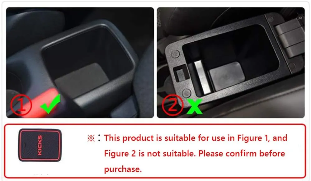 Car Interior Accessories Door Storage Mat, Gate Slot Mat, Coaster Mat Dust-Proof Anti-Slip 14Pcs/Set(Blue) for Nissan Kicks 2017 2018 2019 2020