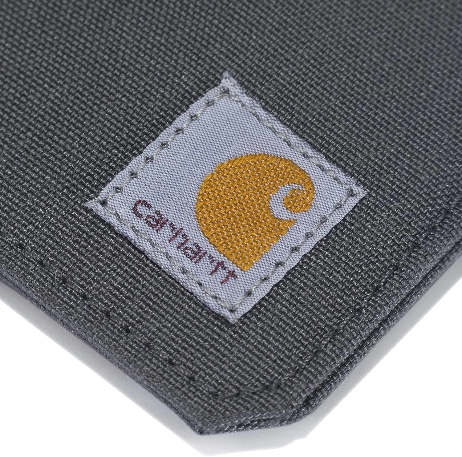 Carhartt unisex adult Nylon Duck Id Holder and Lanyard, Water-repellent Canvas Id Holder With Reflective Lanyard Wallet, Nylon Duck (Gravel), One Size US