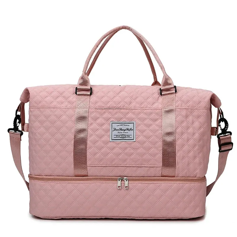 Carry On Travel Bag Large Capacity Weekender Overnight Duffle Bags with Shoe Compartment Sports Fitness Bags Handbag for Women