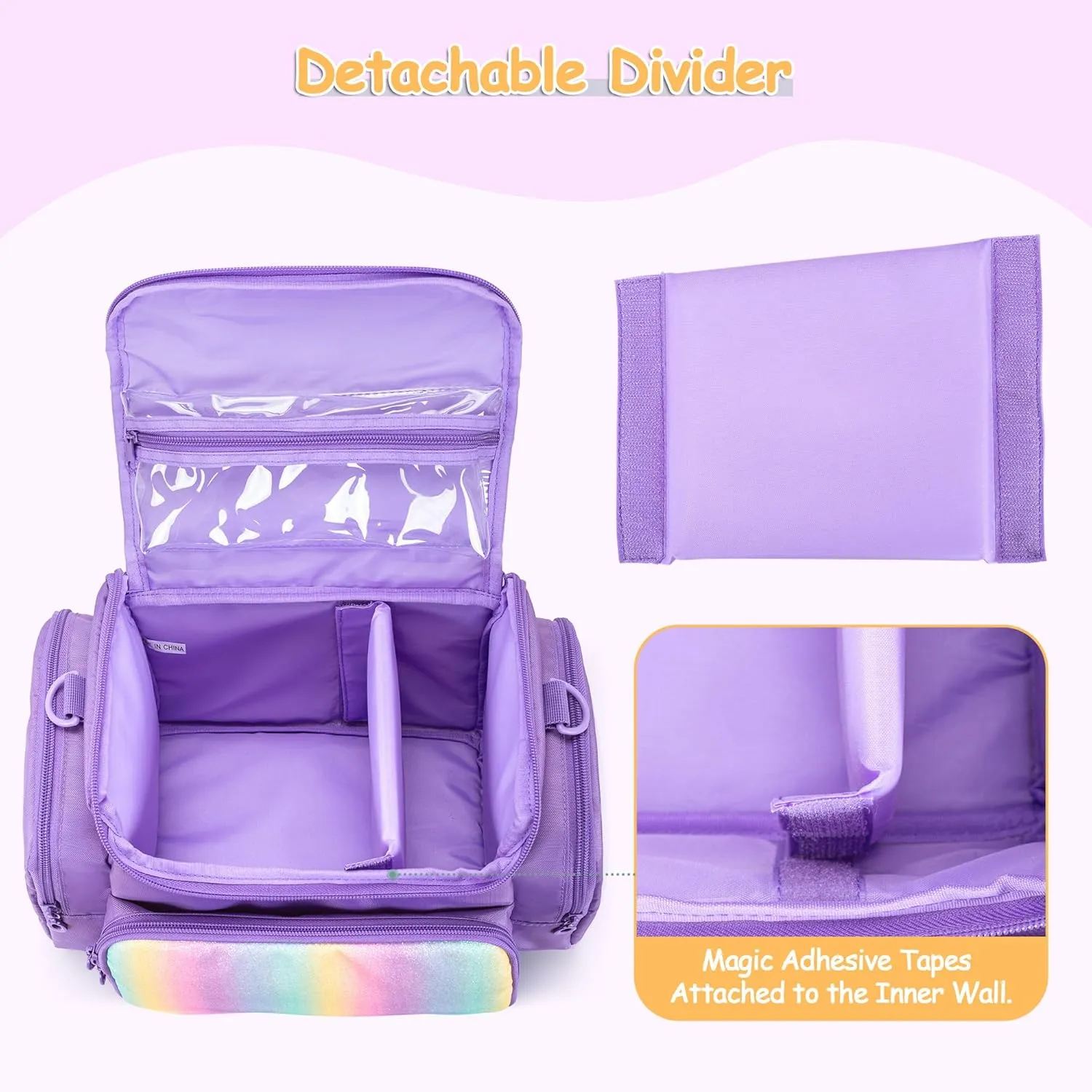 Carrying Case Compatible with Toniebox, Portable Bag for Audio Player Starter Set, Storage Travel Case for Charging Statn Headphone, with Shoulder Strap and Handle, Purple, Patented Design (Bag Only)