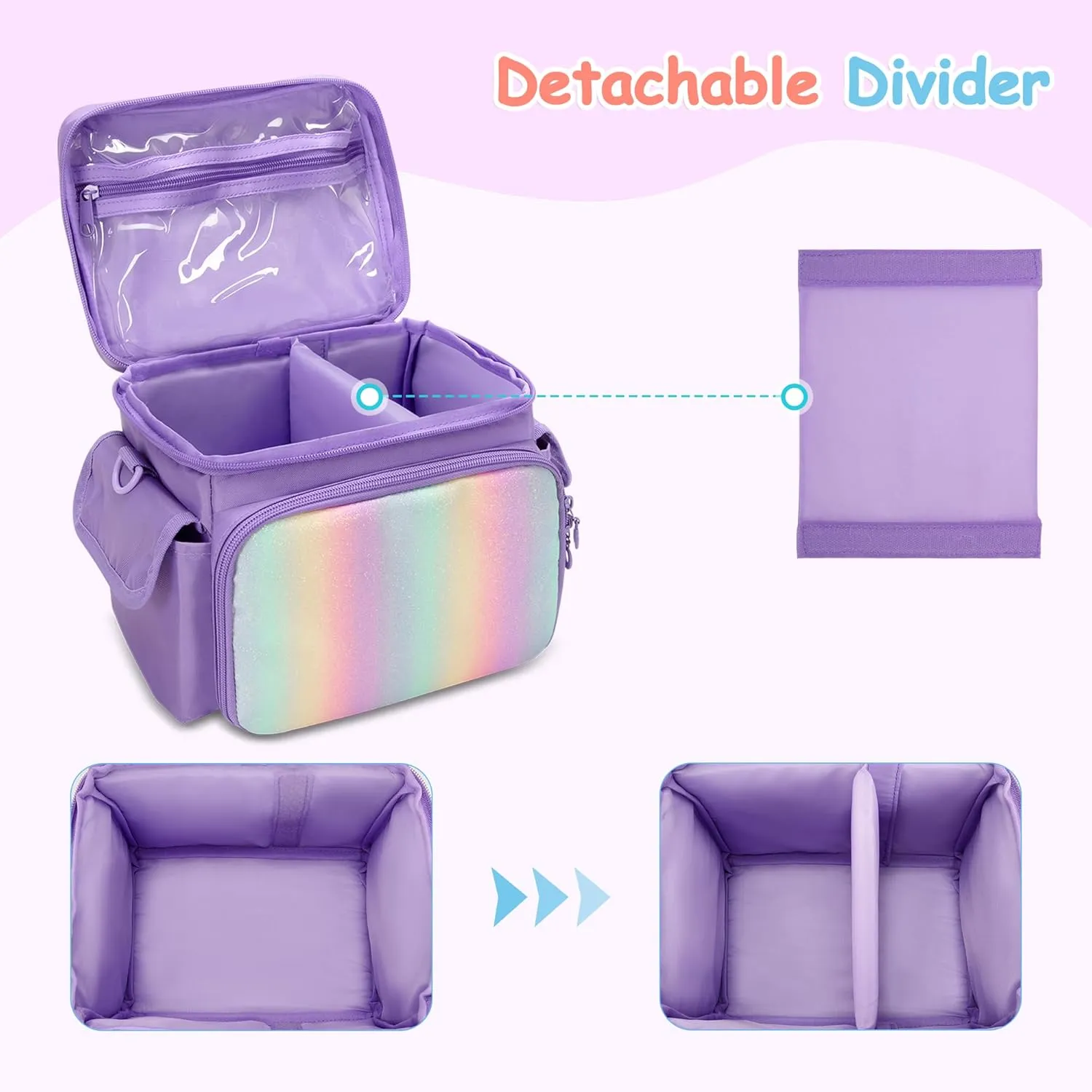 Carrying Case Compatible with Tonies, Storage Bag Organizer for Audio Player Starter Set, Figures, Headphones, Charging Station, Accessories, with Shoulder Strap and Handle, Purple (Case Only)