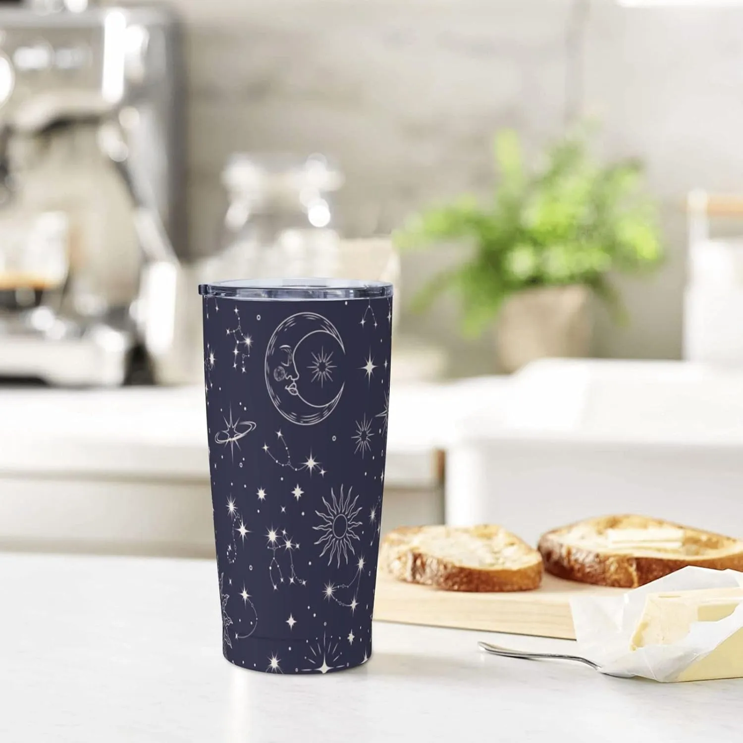 Celestial Pattern 20oz Tumbler Cup,Stainless Steel Thermal Vacuum Insulated with Lid Travel Coffee Mug,for Dad Mom Friends Coworkers