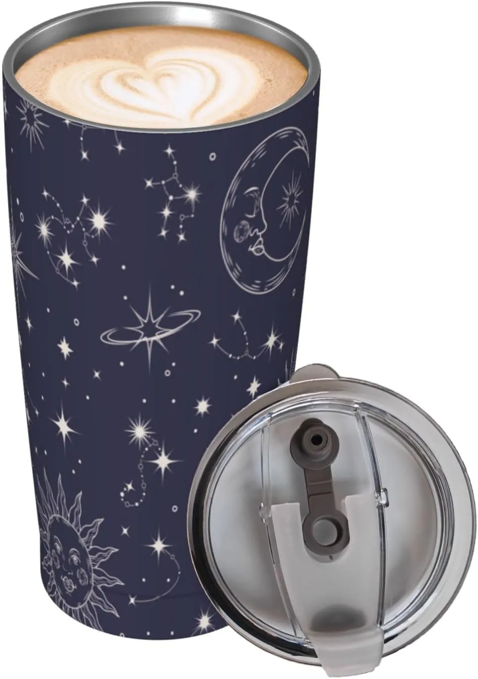 Celestial Pattern 20oz Tumbler Cup,Stainless Steel Thermal Vacuum Insulated with Lid Travel Coffee Mug,for Dad Mom Friends Coworkers