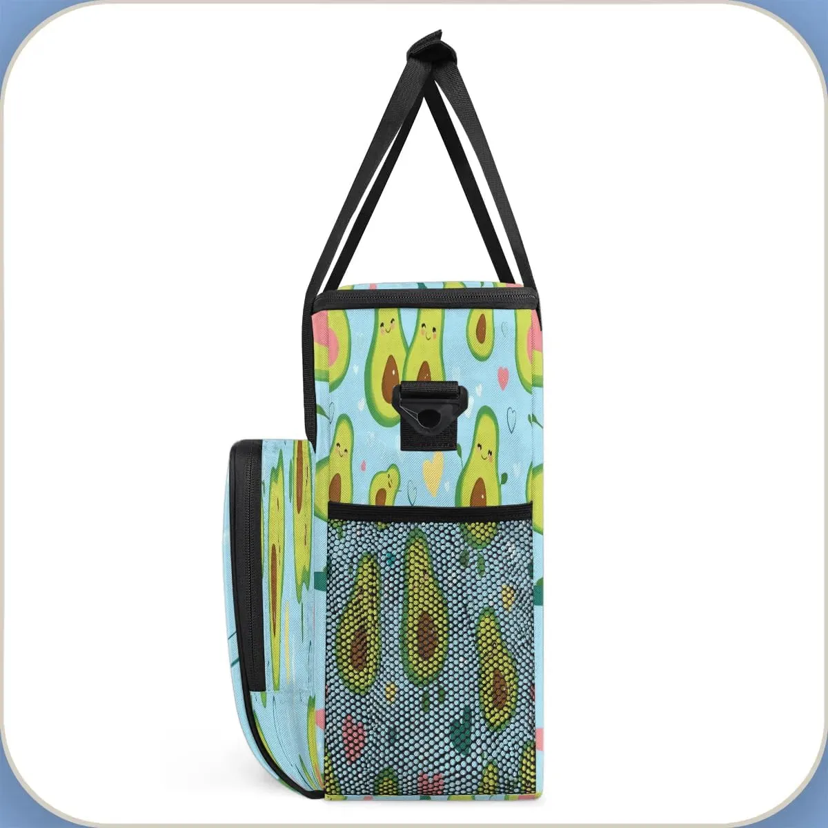 cfpolar Cute Avocado Cartoon Coffee Maker Storage Bag, Travel Coffee Maker Carrying Storage Tote Bag Compatible with K-Mini or K-Mini Plus, Dustproof Tote Bag with Shoulder Strap for Women Men