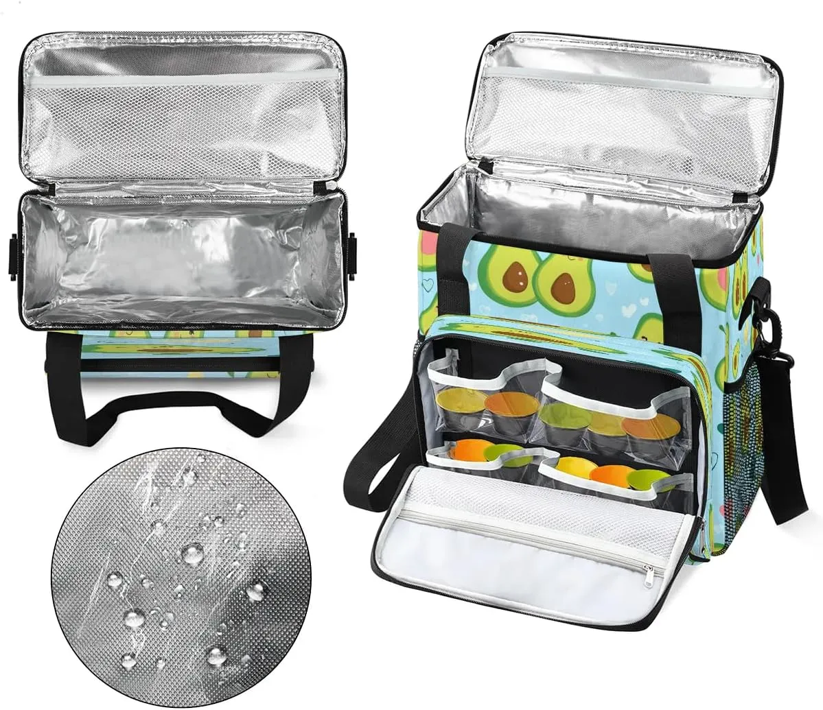 cfpolar Cute Avocado Cartoon Coffee Maker Storage Bag, Travel Coffee Maker Carrying Storage Tote Bag Compatible with K-Mini or K-Mini Plus, Dustproof Tote Bag with Shoulder Strap for Women Men