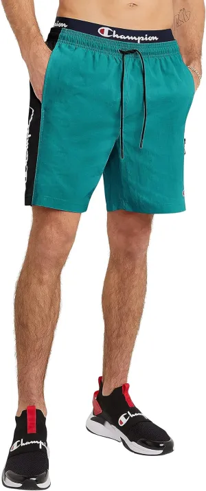 Champion, Lightweight, Hybrid Gym Shorts for Men, Script, 7"