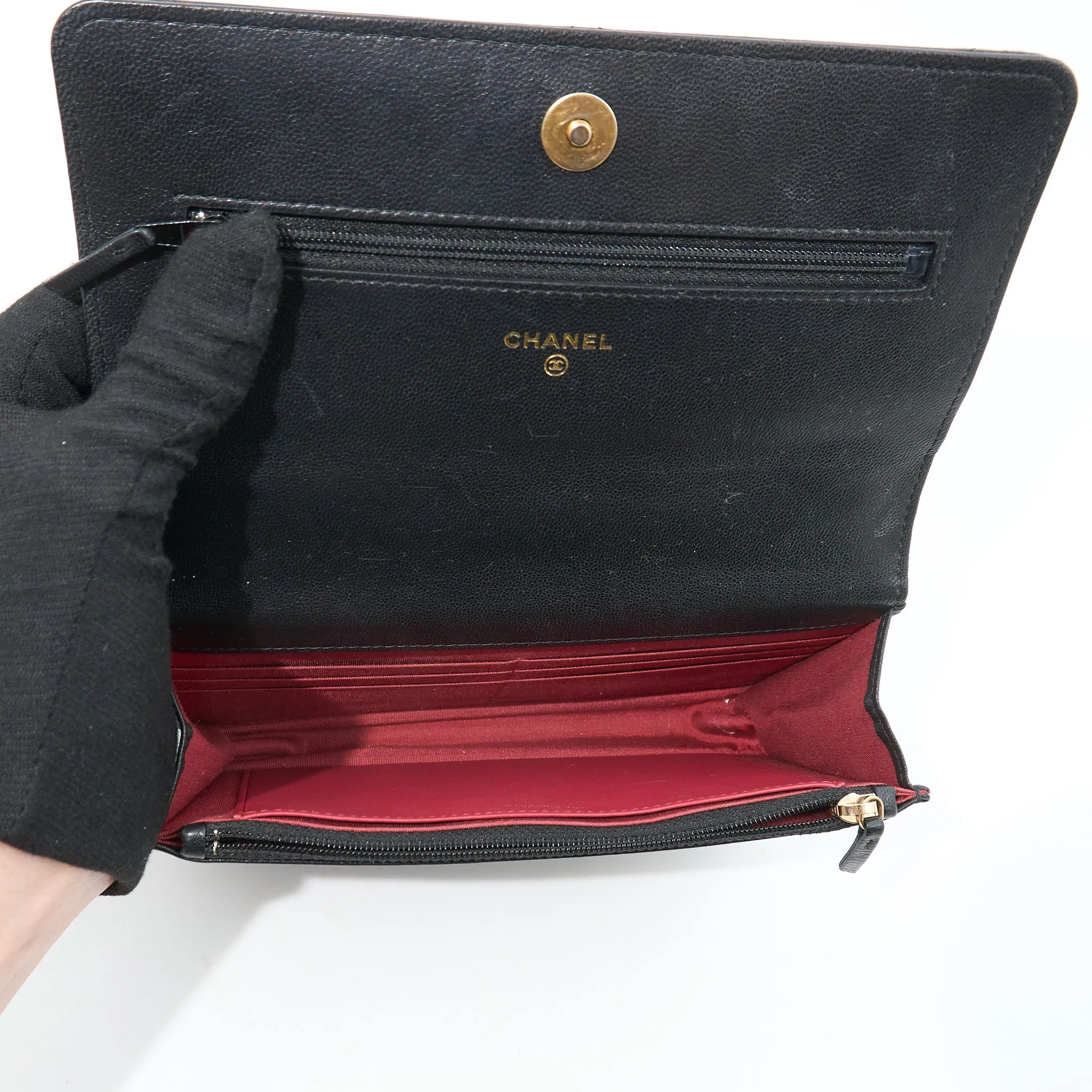 Chanel 19 Black Wallet On Chain WOC