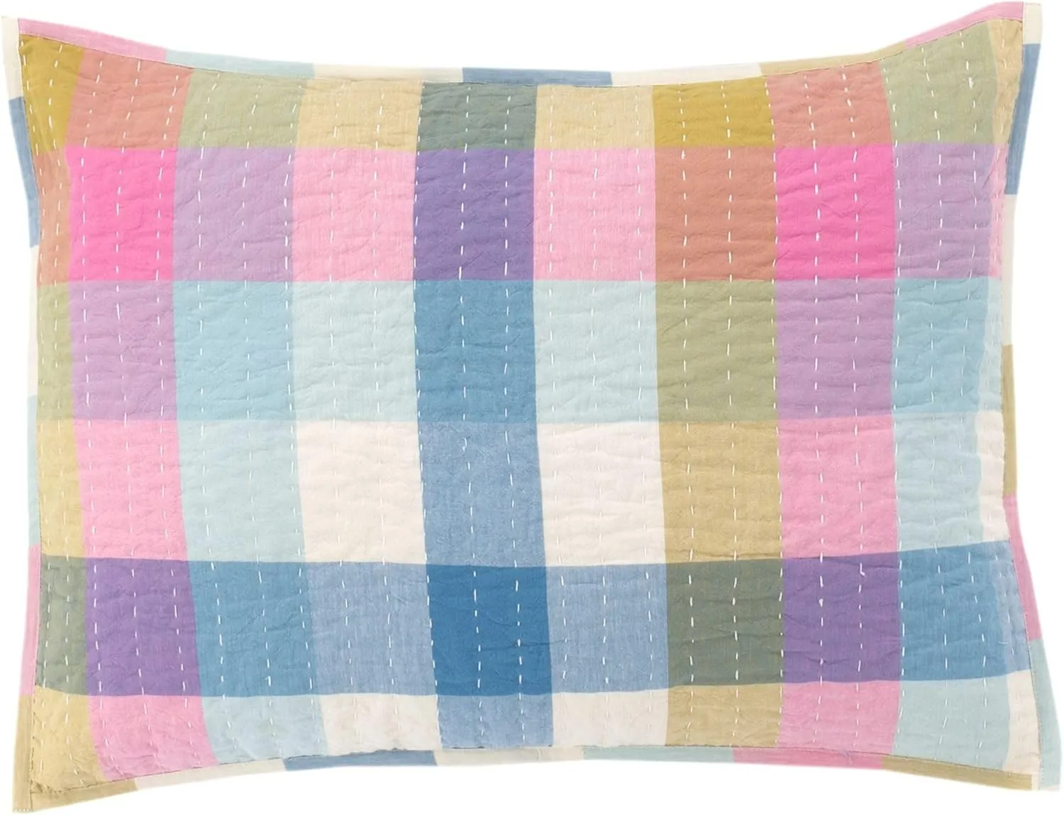 Charlette Plaid Multi Sham, King Size, Multi Plaid Pattern