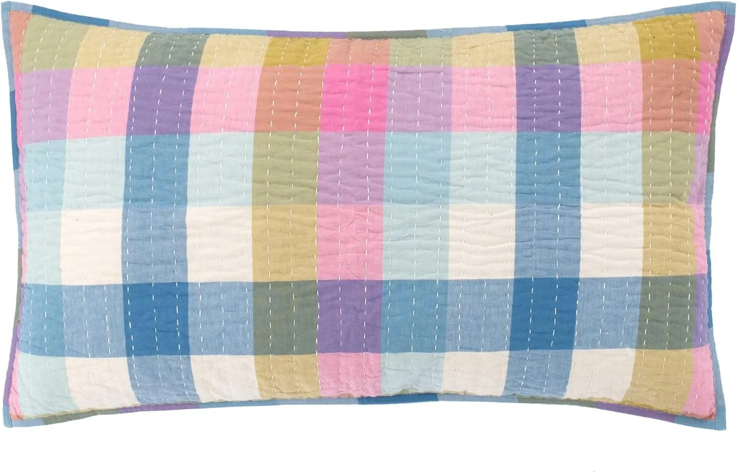 Charlette Plaid Multi Sham, King Size, Multi Plaid Pattern