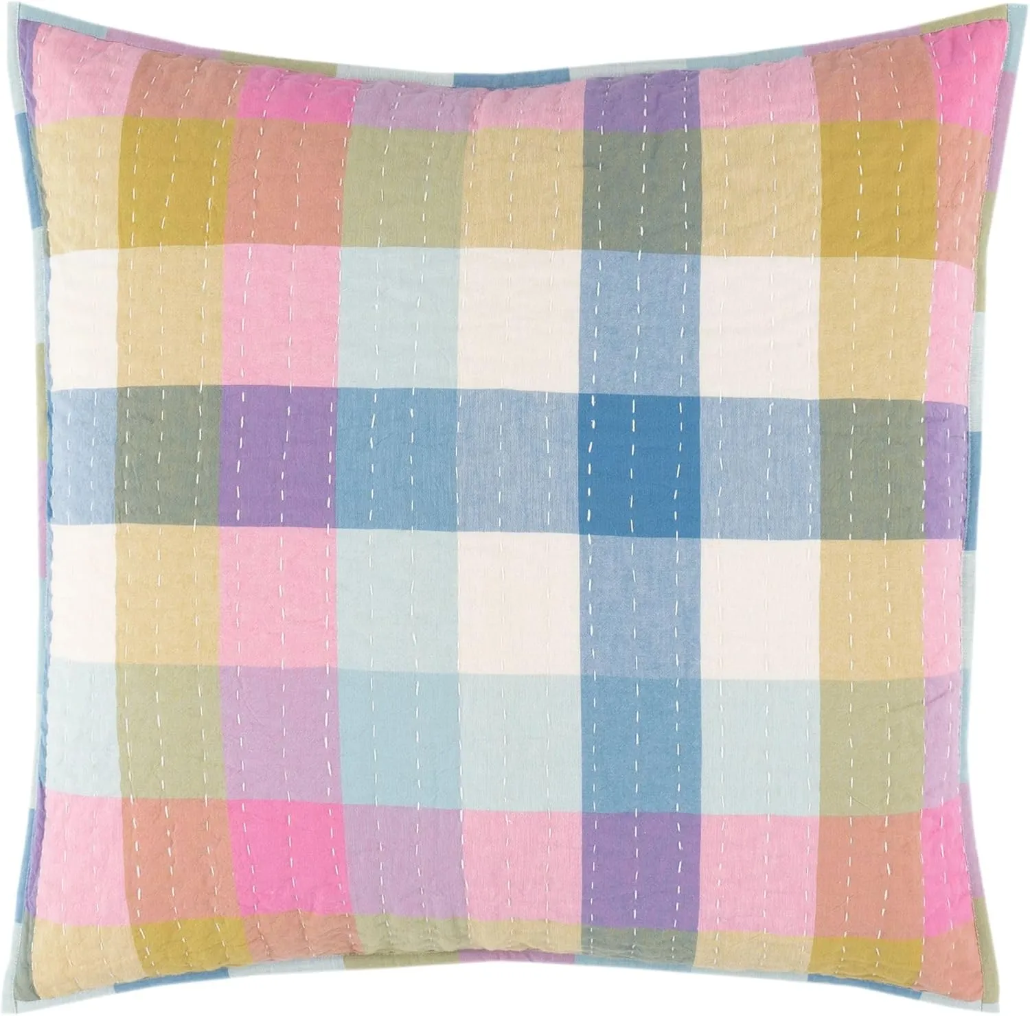 Charlette Plaid Multi Sham, King Size, Multi Plaid Pattern