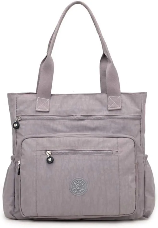 Chikencall Shoulder Bag for Women Waterproof Shoulder Bag Washed Nylon Casual Travel Purses