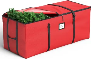 Christmas Tree Storage Bag Fits Up to 9 Ft Artificial Tree, 600D Waterproof Oxford Fabric, Large Christmas Tree Bag with Dual Zipper, Buckle Straps, Handles, Heavy Duty Xmas Storage Container