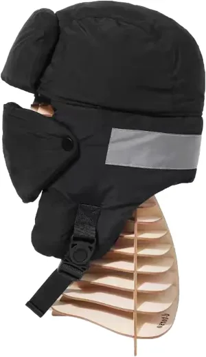 Clakllie Waterproof Trapper Hat with Earflaps Facemask Winter Ushanka Russian Eskimo Cap Warm Trooper Hats for Skiing