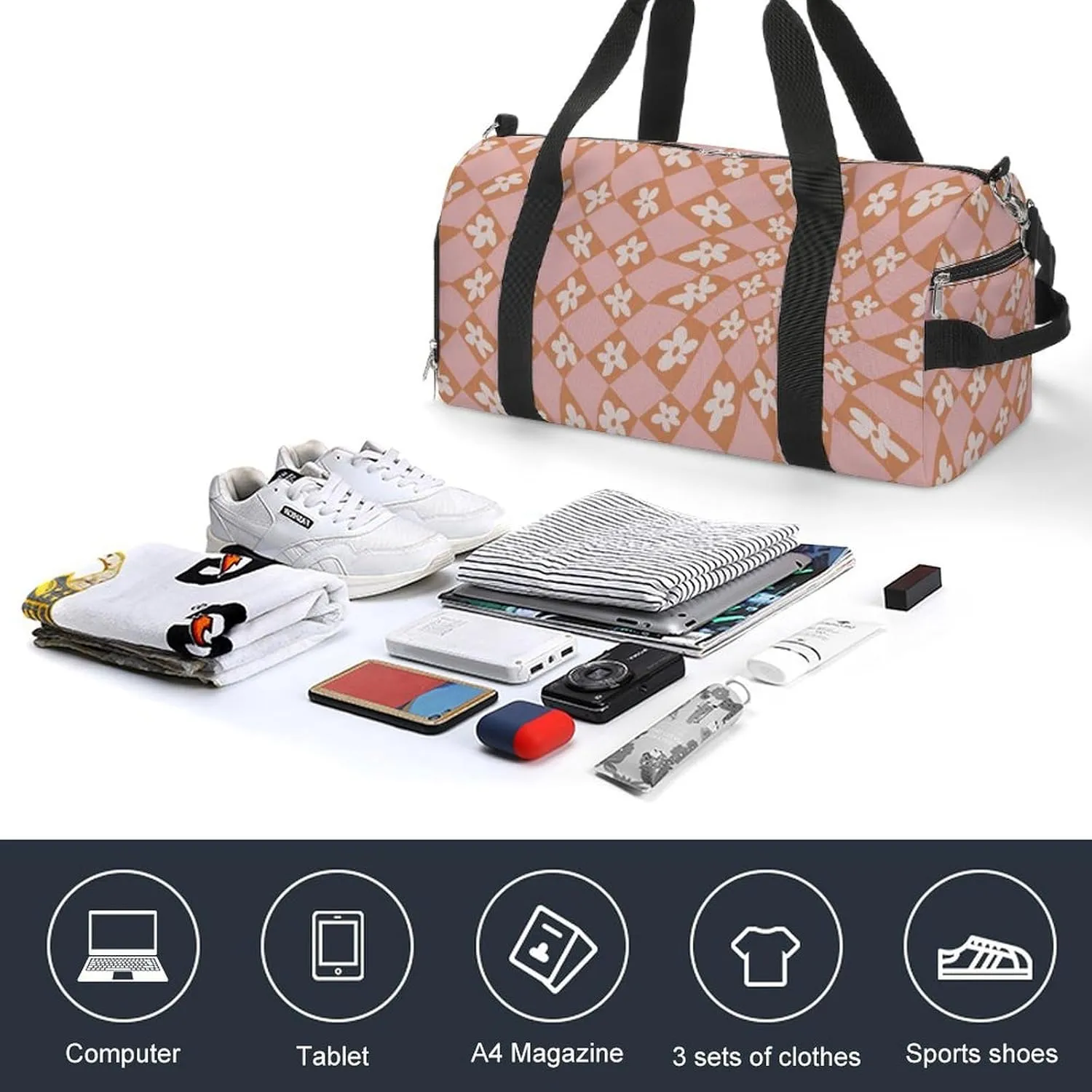 Clan MacArthur Arthur Portable Large Capacity Fully Printed Fitness Bag Unisex