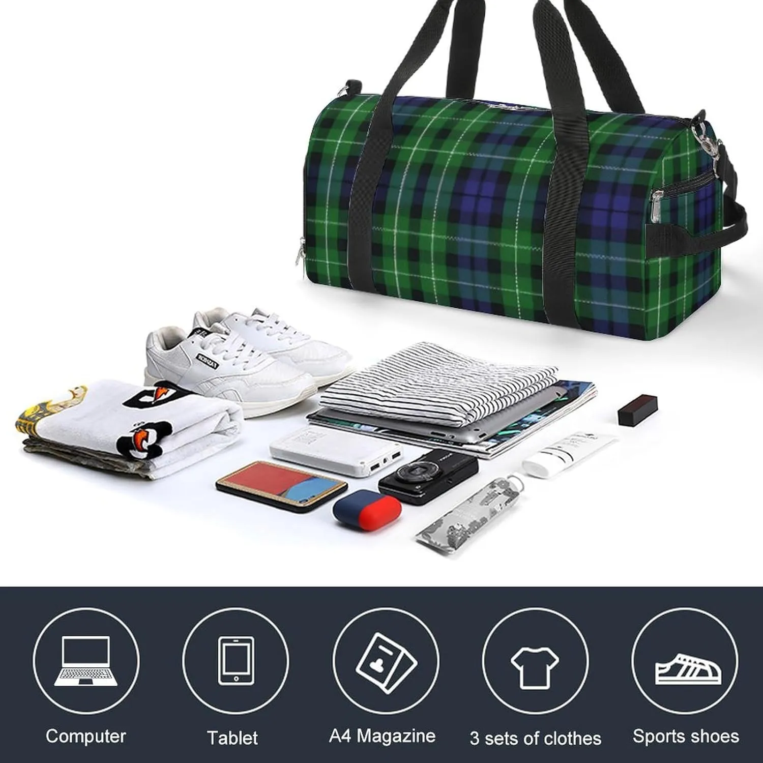 Clan MacArthur Arthur Portable Large Capacity Fully Printed Fitness Bag Unisex