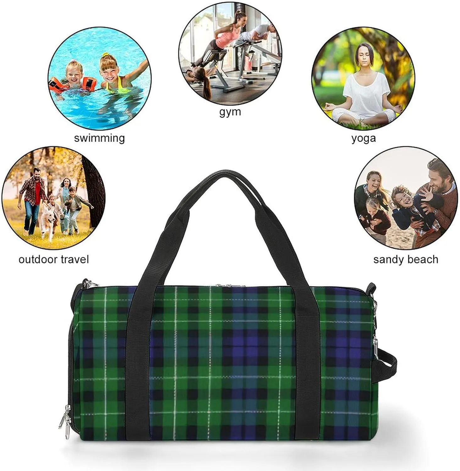 Clan MacArthur Arthur Portable Large Capacity Fully Printed Fitness Bag Unisex