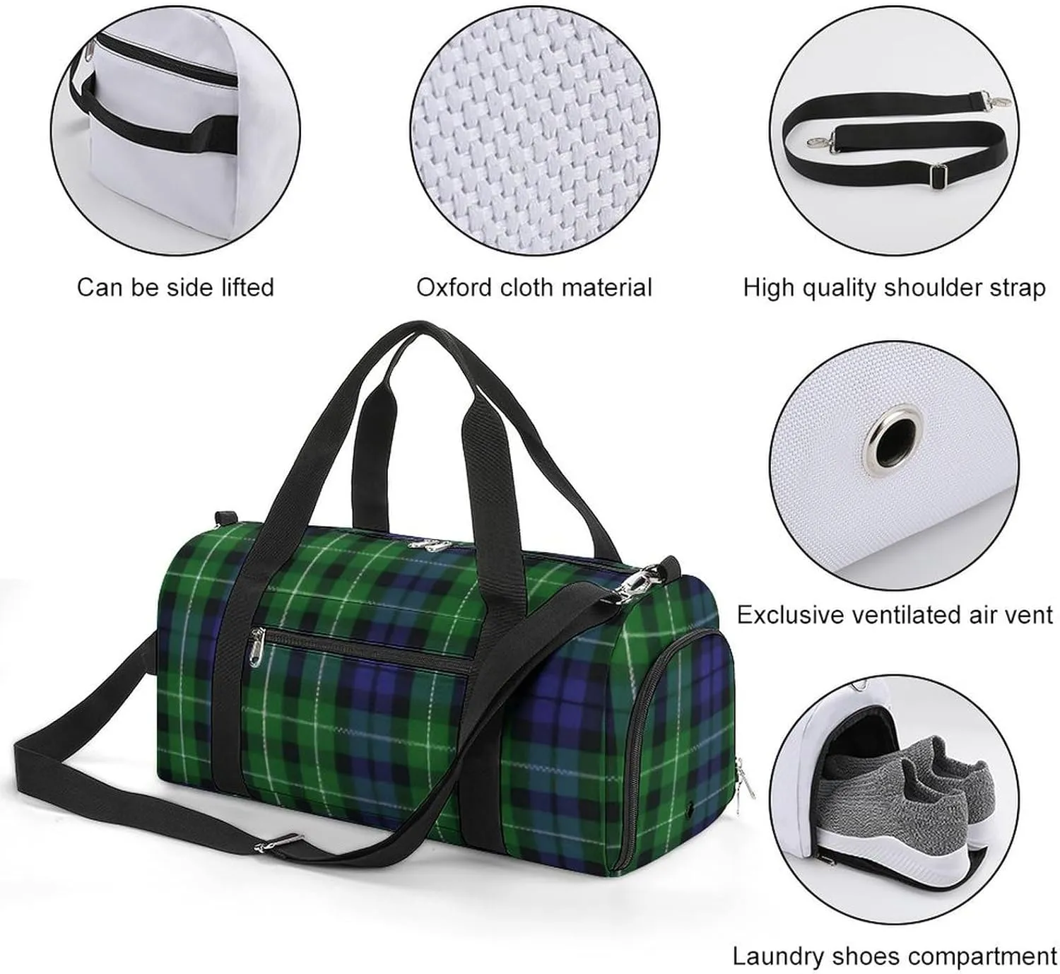 Clan MacArthur Arthur Portable Large Capacity Fully Printed Fitness Bag Unisex